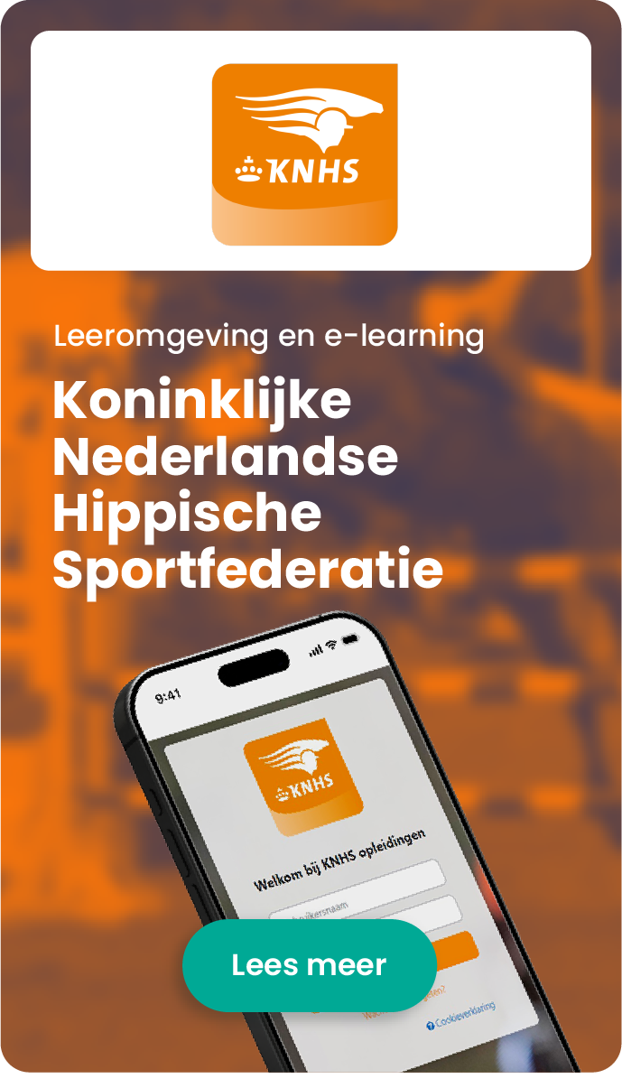 Lees meer over de leeromgeving en e-learning voor de Koninklijke Nederlandse Hippische Sportfederatie